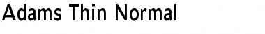 Adams Thin Normal Font
