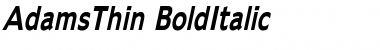 AdamsThin BoldItalic Font