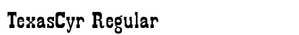 TexasCyr Regular Font Preview