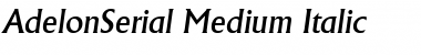 AdelonSerial-Medium Italic Font