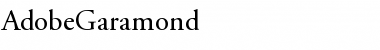 AdobeGaramond Font