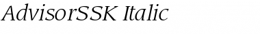 AdvisorSSK Italic Font