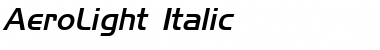 AeroLight Italic Font