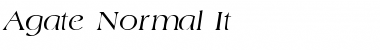 Agate-Normal-It Regular Font
