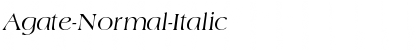 Agate-Normal-Italic Regular