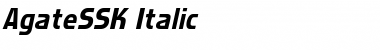 AgateSSK Italic Font