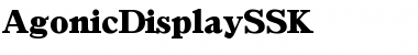 Download AgonicDisplaySSK Font