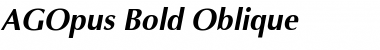 AGOpus Bold Oblique Font