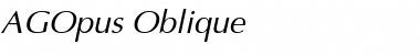 AGOpus Oblique Font