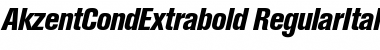 AkzentCondExtrabold RegularItalic Font