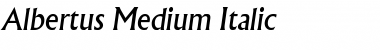 Albertus Medium Italic Font