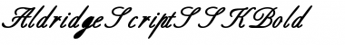 AldridgeScriptSSK Bold Font