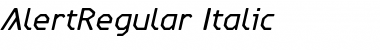 AlertRegular Italic Regular Font