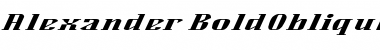 Alexander Bold Italic Font
