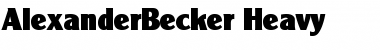 AlexanderBecker-Heavy Font