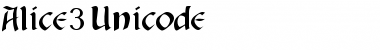 Alice3 Unicode Font