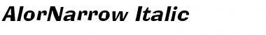 AlorNarrow Italic Font