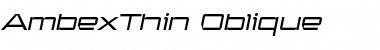 AmbexThin Oblique Regular Font