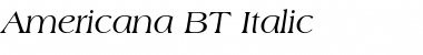 Americana BT Font