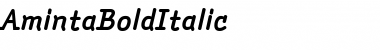 AmintaBoldItalic Regular Font