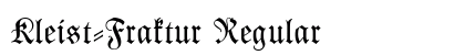Kleist-Fraktur Regular preview Kleist-Fraktur Regular preview