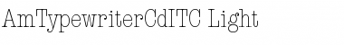 AmTypewriterCdITC Regular Font