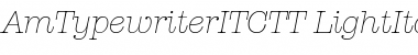 AmTypewriterITCTT Font