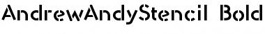 AndrewAndyStencil Bold Font