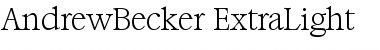 AndrewBecker-ExtraLight Regular Font
