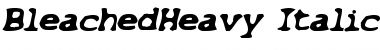 BleachedHeavy Italic Font