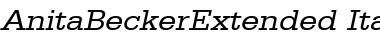 AnitaBeckerExtended Italic Font