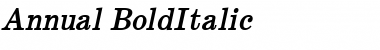 Annual BoldItalic Font