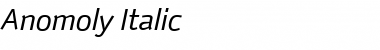 Anomoly Italic Font