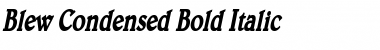 Blew Condensed Bold Italic