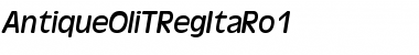 AntiqueOliTRegItaRo1 Regular Font