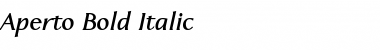Aperto Bold Italic Font