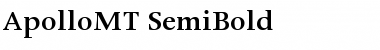 ApolloMT-SemiBold Semi Bold Font