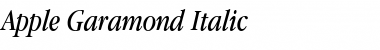 Apple Garamond Italic