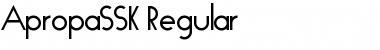 ApropaSSK Regular Font