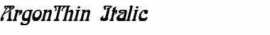 ArgonThin Italic