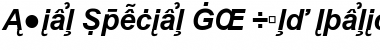 Arial Special G2 Bold Italic
