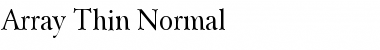 Array Thin Normal Font
