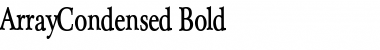 ArrayCondensed Bold Font