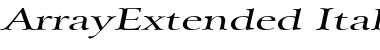 ArrayExtended Italic Font