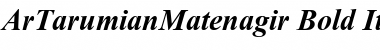 ArTarumianMatenagir Bold Italic