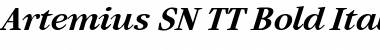 Artemius SN TT Bold Italic