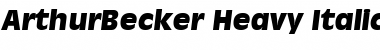 ArthurBecker-Heavy Italic Font