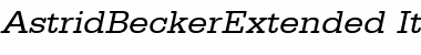 AstridBeckerExtended Italic Font