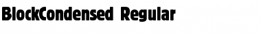 BlockCondensed Regular Font