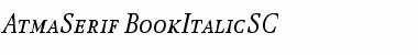 AtmaSerif-BookItalicSC Regular Font